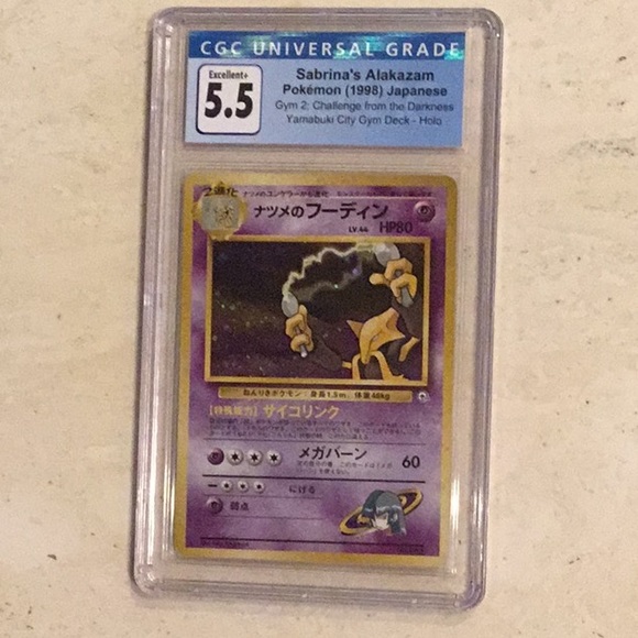 Sabrina’s Alakazam 1998 Holo 065 Japanese Pokemon CGC 5.5 Graded Card #065 - Picture 9 of 11